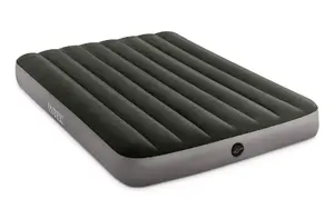 Double air mattress Intex Dura‑Beam Standard Prestige Downy – polyester, 1370×1910×250 mm, dark green