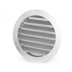 Air intake grill ALNOR USAV-200 — aluminum construction, circular duct connection