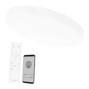 TOPE Boston LED griestu gaismeklis, 96W, 7200lm, regulējama krāsu temperatūra 3000-6500K, D60cm