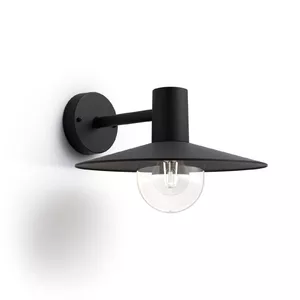 Philips myGarden Skua Outdoor Wall Light, E27, Black, Aluminium