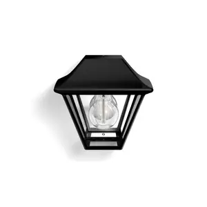 Philips myGarden Alpenglow Outdoor Wall Light Black Metal E27 42W IP44