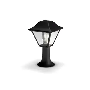 Philips myGarden Alpenglow Outdoor Pedestal and Pathway Light Black Metal E27 Socket for 1 Bulb