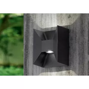 Outdoor wall lighting EGLO MORINO LED 5 W, aluminium housing, anthracite, 2 LEDs, 140×105×180 mm