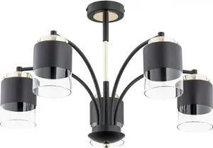 Griestu lampa ALFA Tuba 25535 — 5x60W E27, iekštelpu virsmas montāžas gaismeklis
