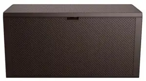 Outdoor storage box Keter Emily 280L, brown, 280-litre capacity for garden and patio