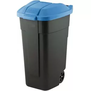 Waste bin Curver 214127 110 L — black body with blue lid