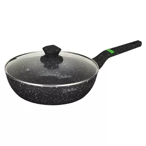 Frying pan BOLLIRE BR-1010 with marble coating, Ø 28 cm, includes lid