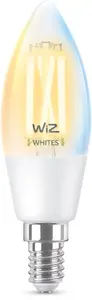 WiZ viedā kvēldiega spuldze C35 E14 4.9W 470 lm regulējama baltā gaisma Wi-Fi Bluetooth