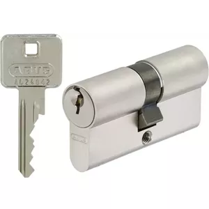 Cylinder lock ABUS 50x65 mm matte nickel with 3 keys