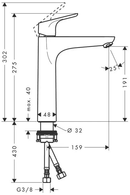 Смеситель для раковины Hansgrohe Focus 31518000 Photo 2
