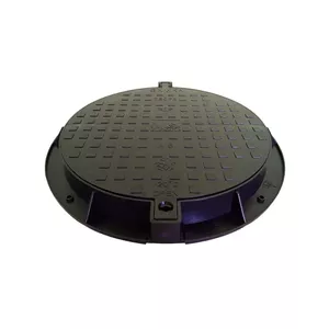 GINMIKA 780PE-B Garden Sewerage Cover, A15 Load Class, Black