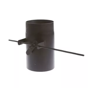 Flue pipe WADEX D160 2mm 0.25m black with flap
