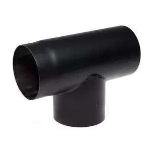 TEE (90°) cauruļvada sadalītājs WADEX modelis 026150000, 150 mm diametrs, melns