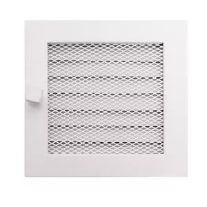 HEARTH Ventilation Grate 170x170 mm with Blind, White