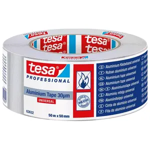 Aluminum tape Tesa 63632-00002-00 50 mm x 0.05 m, temperature resistance -40°C to +160°C