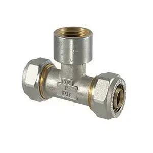 TDM Brass TEES ART 1055 Threaded Tee 1" x 26mm x 3.0mm