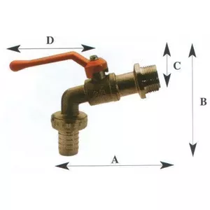 Садовый водопроводный кран Color Tap ART183L 3/4 дюйма