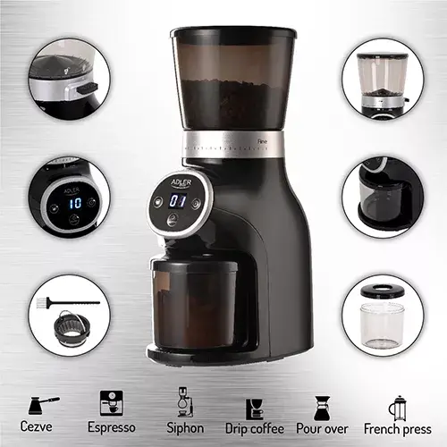 Burr coffee grinder Adler AD 4450 Photo 9