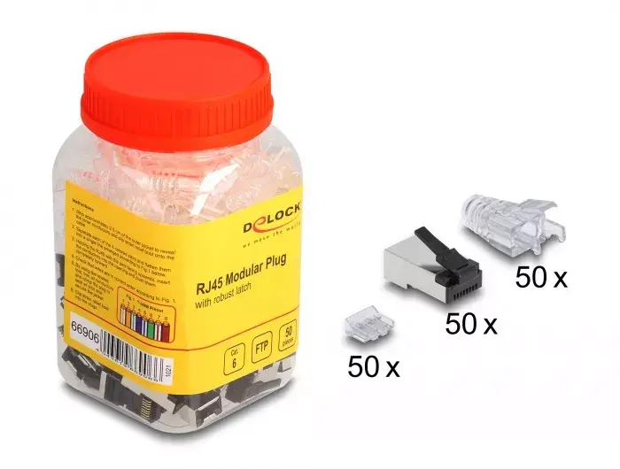 DeLOCK RJ45 Модульный разъем Cat.6 50 шт. Photo 2