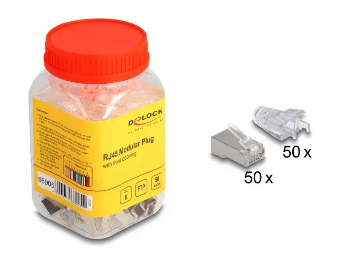 DeLOCK RJ45 Модульный разъем Cat.6 50 шт Photo 2