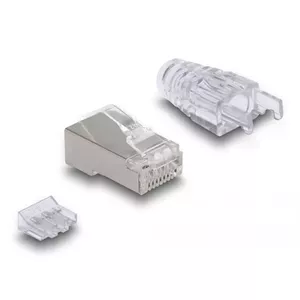 DeLOCK RJ45 модульный разъем Cat.6 с изогнутым зажимом и защитой от изгиба 50 шт