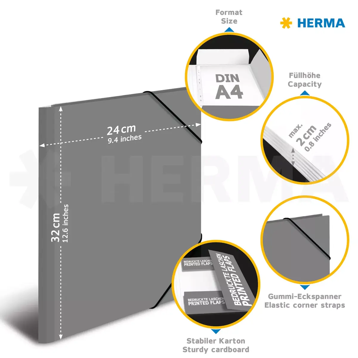 Ring Binder HERMA 19276 A4 Multicolour Photo 6