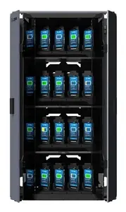 Zebra CS-CAB-3-FLTPK-B-EMEA Industrial Storage Cabinet Grey with Key Lock and 3 Shelves