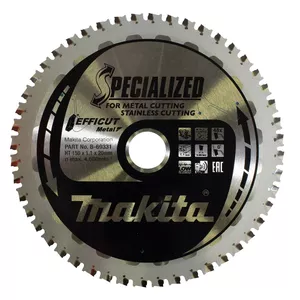 Пила дисковая Makita B-69331 15 см Сверление 2 см Ширина реза 1.1 мм