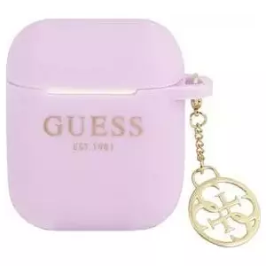 Silikona maciņš GUESS Apple AirPods (1./2. paaudze) – modelis GUA2LSC4EU, violets