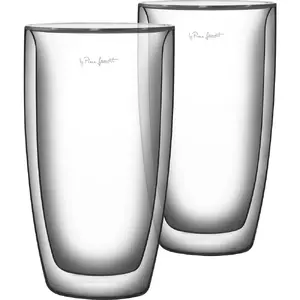 Glass Coffee Cups LAMART LT9011 double-wall borosilicate set 2 pcs 380 ml, 14.5 cm