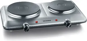 Severin DK 1014 Countertop Sealed Plate 2 Zones Rotary Control