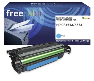 Laser toner cartridge FREECOLOR CF451A compatible for HP, Cyan, yield 10,500 pages, 1 pc