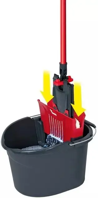 VILEDA Ultramax Box Mop with Bucket and Ajax 1L Photo 3