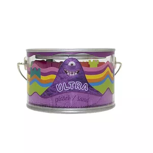 Кинетический песок Epee Sand Ultra Magic 200 г с 5 формами замка, фиолетовый
