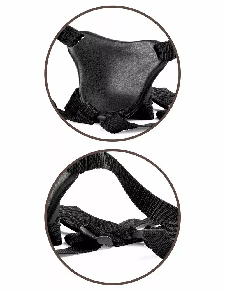Штрапон king cock Comfy Body Dock Strap-On H Silicone Black Photo 9