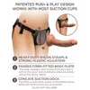 Штрапон king cock Comfy Body Dock Strap-On H Silicone Black Photo 10
