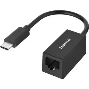 Сетевой адаптер HAMA USB-C на LAN Gigabit Ethernet модель 00300023, USB-C на RJ45, Gigabit