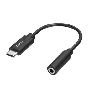 Аудиокабель Hama 00300094 3.5mm Женский к USB Type-C Мужской Черный