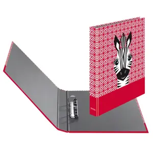 Ring Binder Herlitz maX.file A4 Black Red White D-ring Presentation