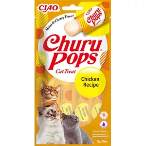 Лакомство для кошек INABA CIAO Churu Pops Курица 15 г — для взрослых, без глютена