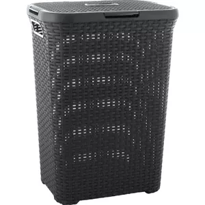 Корзина для белья Curver Style 3253920707031 60L Квадратная Раттан Антрацит