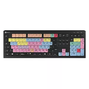 Logickeyboard ASTRA 2 USB QWERTZ Tastatūra Melna Pilna izmēra 108 Taustiņi