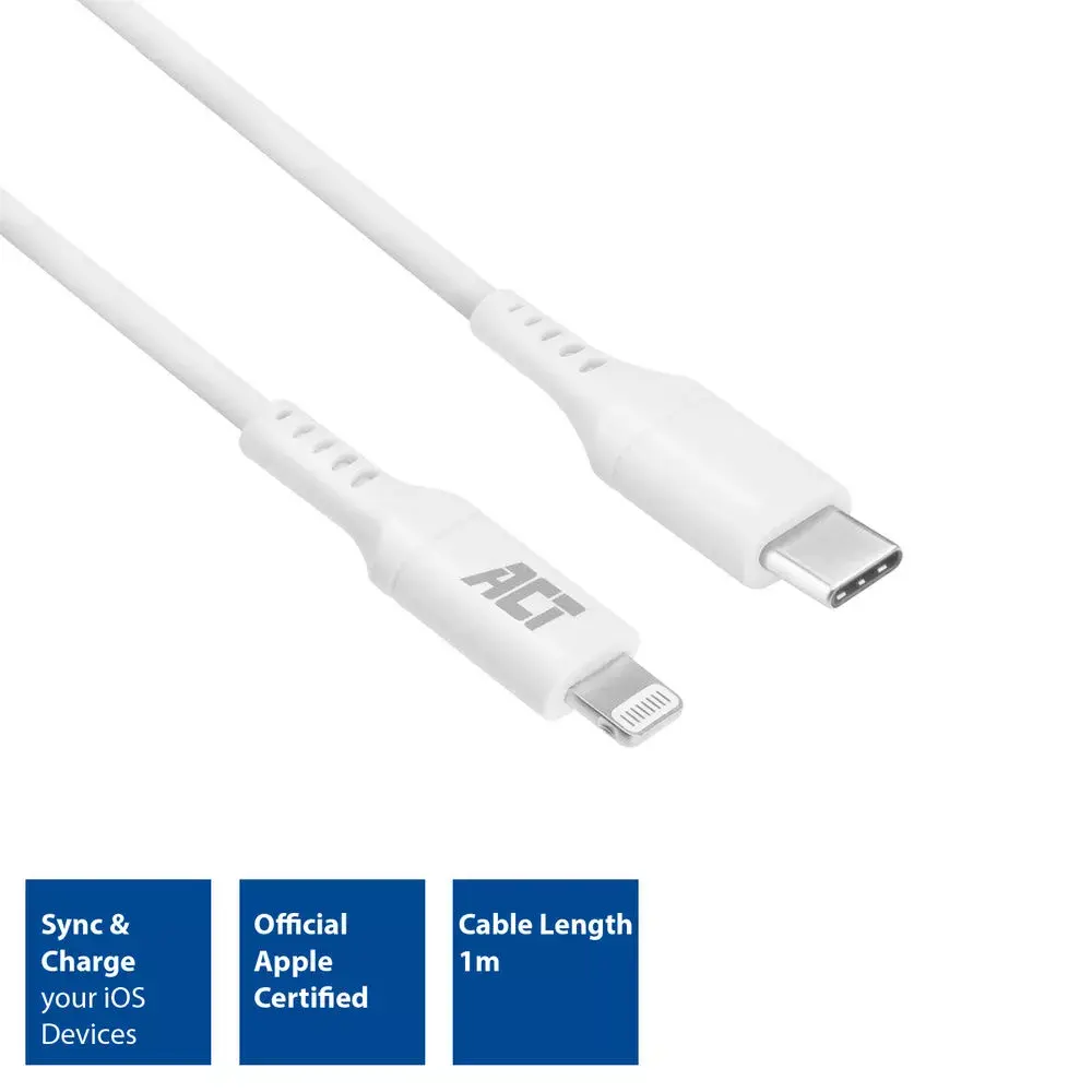 ACT USB 2.0 uzlādes/datu kabelis C male - Lightning male Photo 2