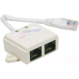 Cable splitter Hypertec 252470-HY White Male/Female RJ45 1xM to 2xF UTP
