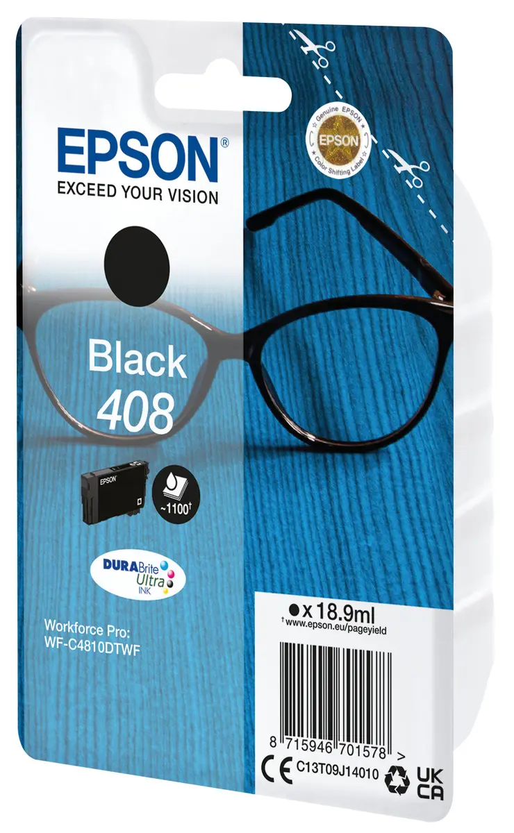 Epson 408 Spectacles DURABrite Ultra melnās