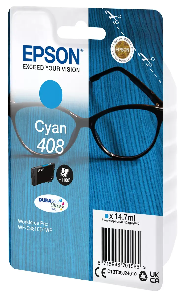 Картридж Epson DURABrite Ultra 408L Cyan Photo 2
