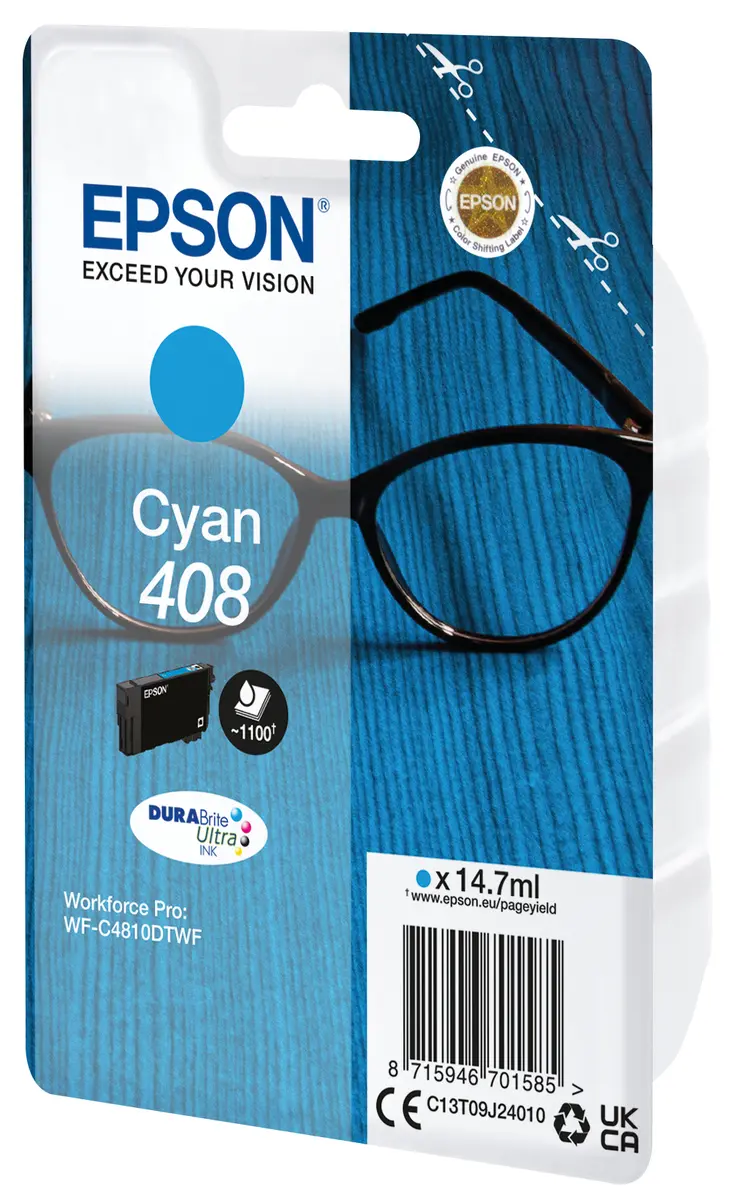 Epson 408 Lielas ietilpības ciāna tintes
