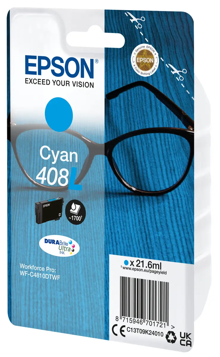 Epson 408L DURABrite Ultra Oriģinālais Cyan