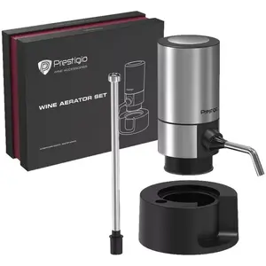 In bottle wine aerator Prestigio PWA104ASB Silver 52mm depth 115mm height