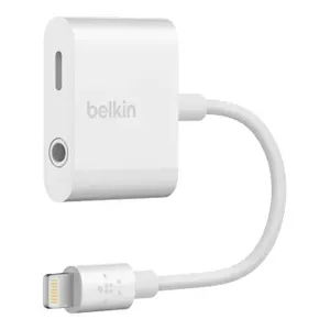 Belkin RockStar дата-кабель мобильных телефонов Белый Lightning Lightning + 3.5mm